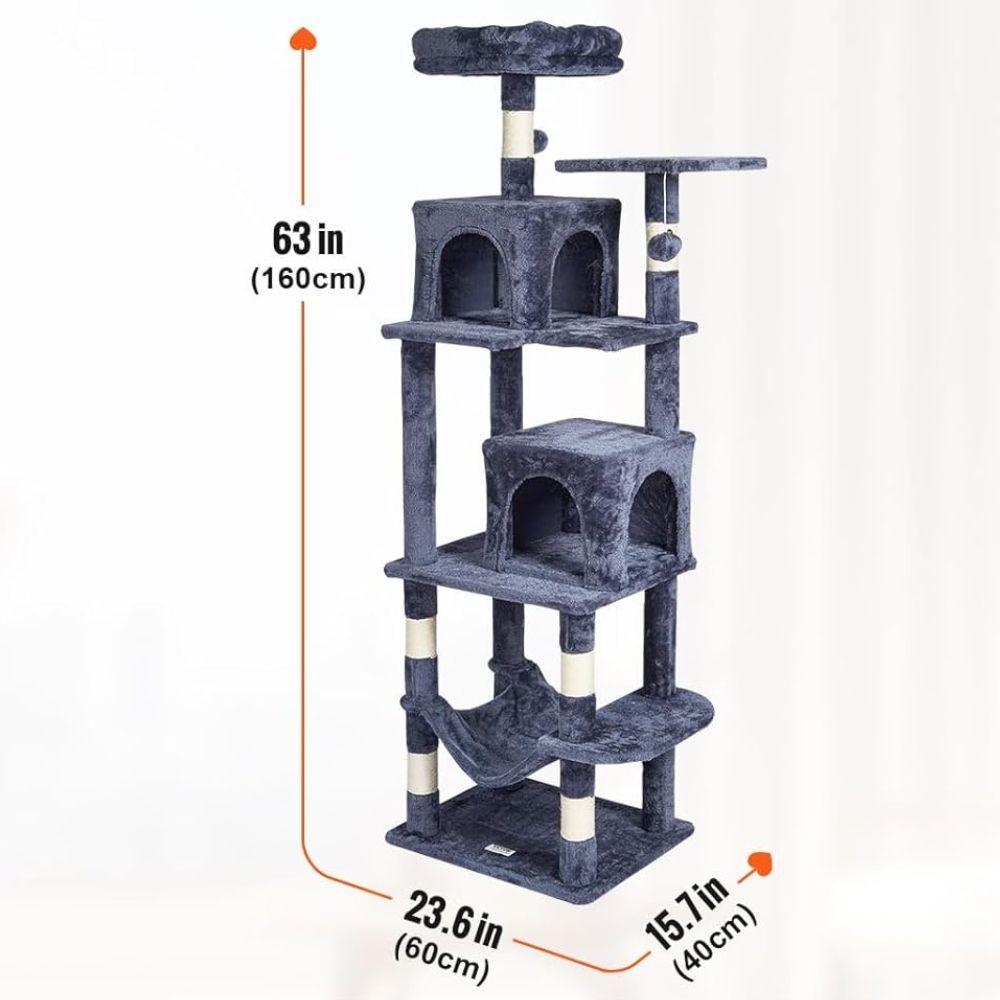 Cat Tower with Two Cat Condos Sisal Scratching PostCat TowerBravo Pets