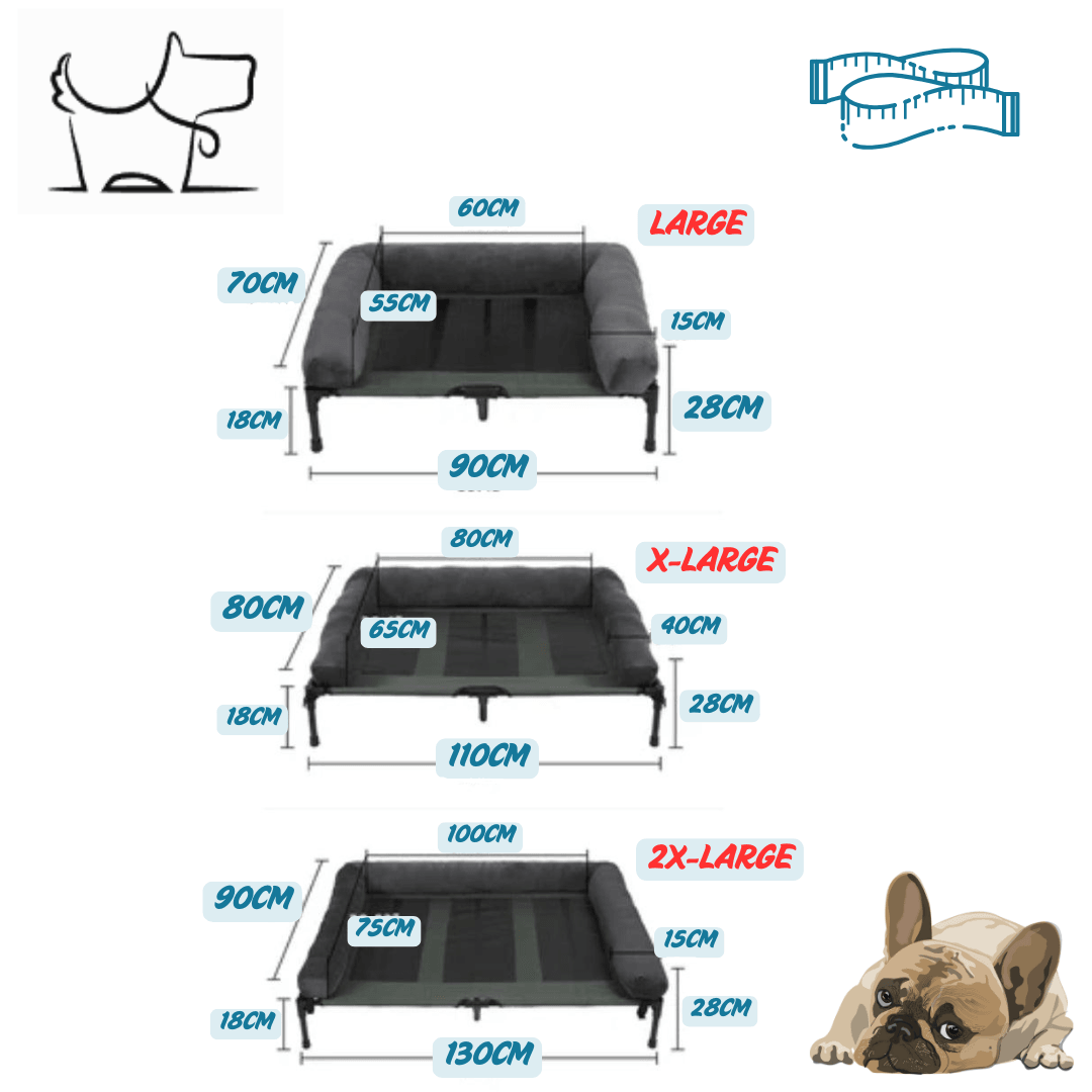 Elevated Dog Bed with Detachable Plush Bolster CoolingDog BedBravo Pets