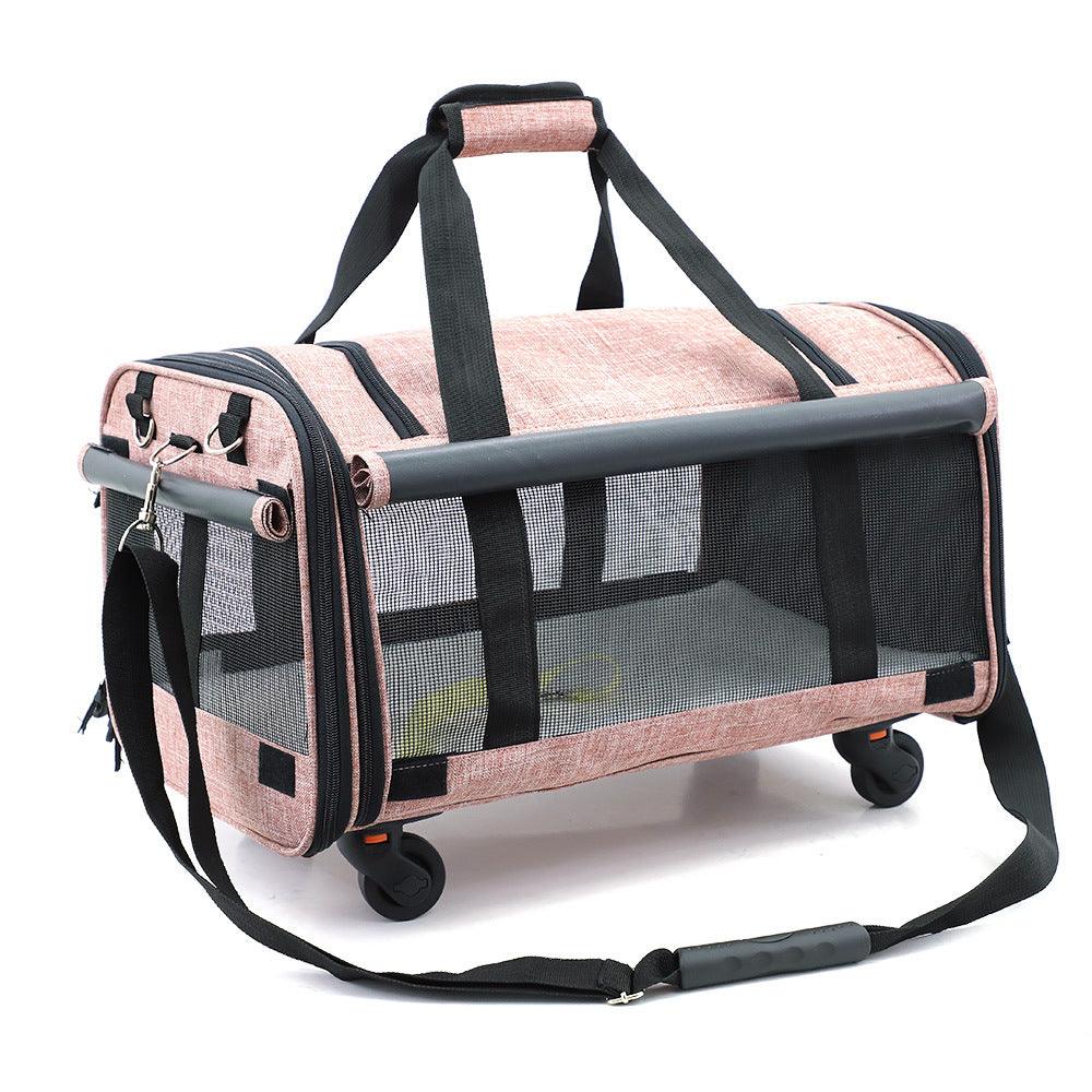Travel Pet Carrier Bag with Wheels – 3 - in - 1 Portable & Expandable Design for Cats & Small DogsPet CarrierBravo Pets