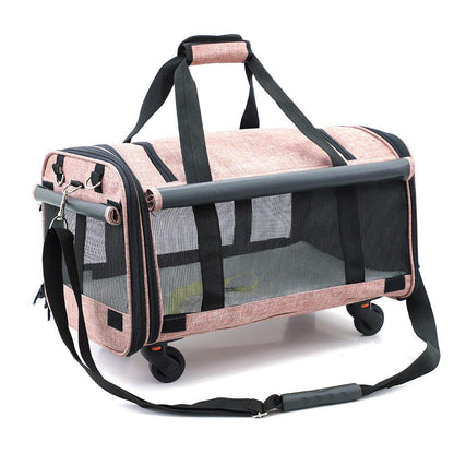 Travel Pet Carrier Bag with Wheels – 3 - in - 1 Portable & Expandable Design for Cats & Small DogsPet CarrierBravo Pets