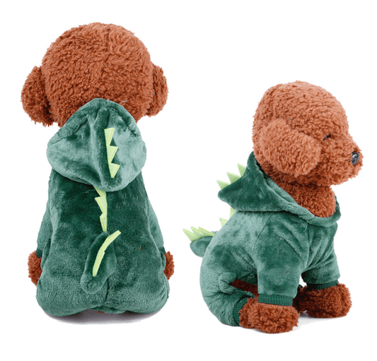 Adorable Plush Animal - Themed Pet Jumpsuit – Cosy & Warm Coral Fleece Dog OutfitDog ApparelBravo Pets