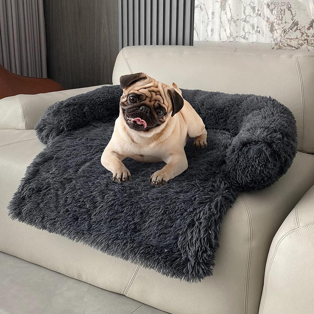 Calming Pet Bed – Fluffy Plush Dog Sofa Mat for Ultimate Comfort & Furniture ProtectionDog BedBravo Pets