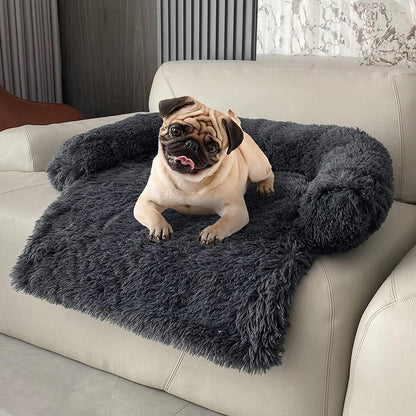 Calming Pet Bed – Fluffy Plush Dog Sofa Mat for Ultimate Comfort & Furniture ProtectionDog BedBravo Pets