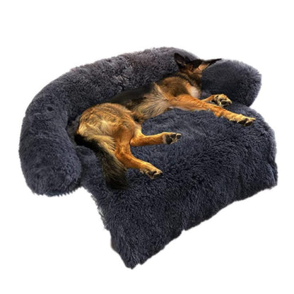 Calming Pet Bed – Fluffy Plush Dog Sofa Mat for Ultimate Comfort & Furniture ProtectionDog BedBravo Pets