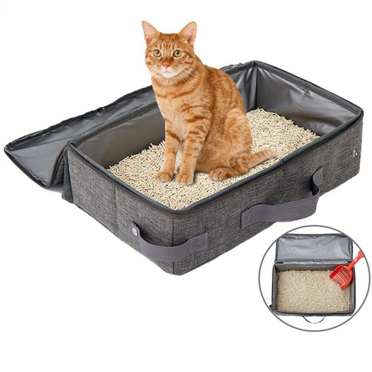 Foldable Cat Litter Box with Shovel - Portable and ConvenientCat Litter BoxBravo Pets