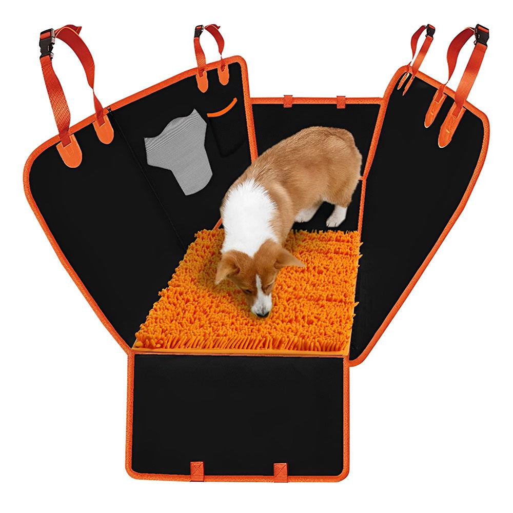 Dog Car Seat Cover with Snuffle MatPet Car Seat CoverBravo Pets