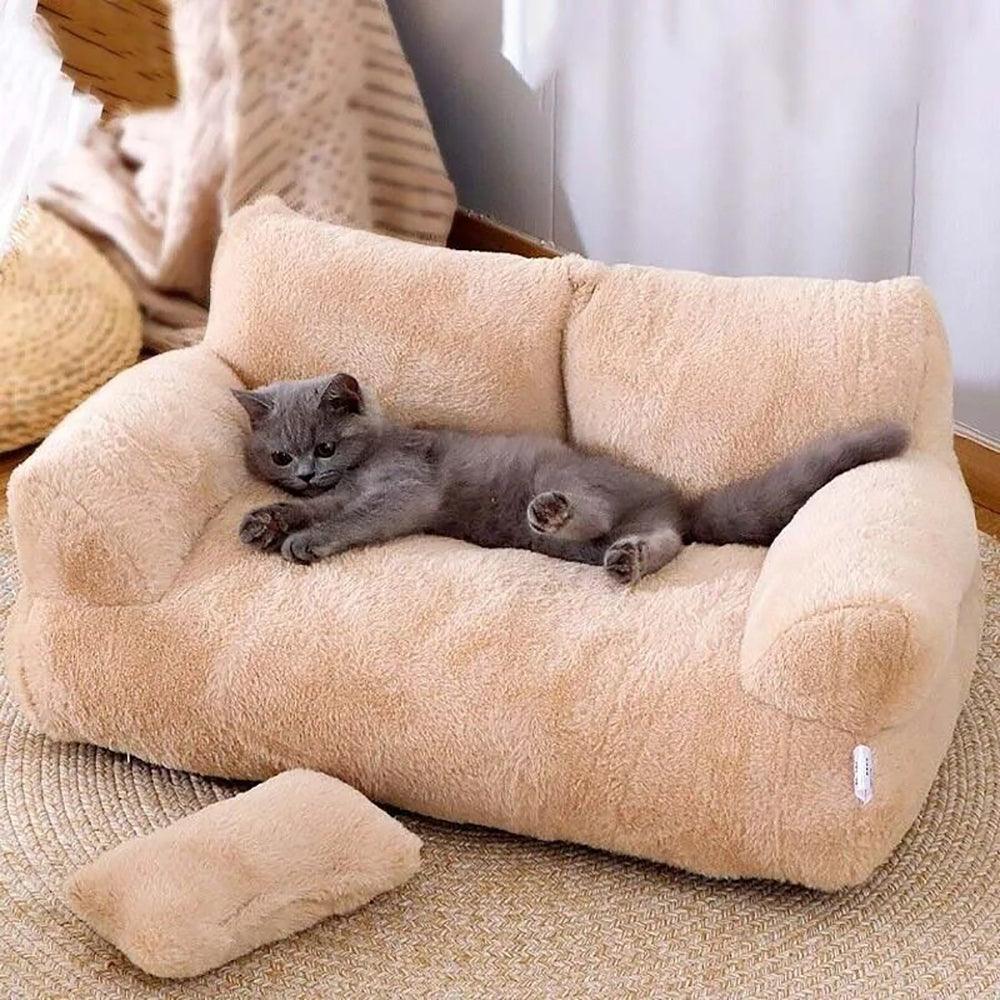 Luxurious Plush Sofa Bed for Cats and Small DogsCat BedBravo Pets