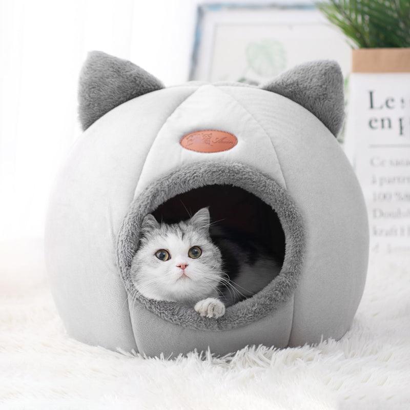 Deep Sleep Comfort In Winter Cat Cosy Cave NestCat BedBravo Pets