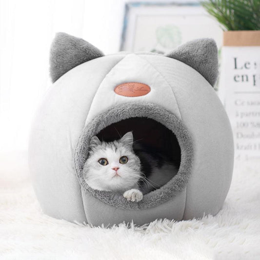 Deep Sleep Comfort In Winter Cat Cosy Cave NestCat BedBravo Pets