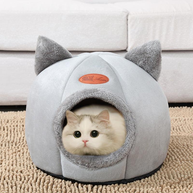 Deep Sleep Comfort In Winter Cat Cosy Cave NestCat BedBravo Pets