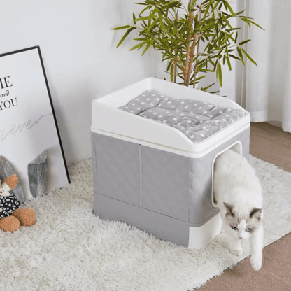 Detachable Top Cat Litter Box with Front Entry and Portable Scoop DrawerCat Litter BoxBravo Pets