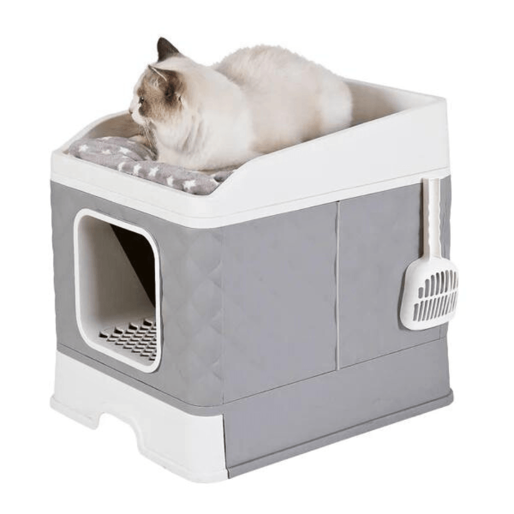 Detachable Top Cat Litter Box with Front Entry and Portable Scoop DrawerCat Litter BoxBravo Pets