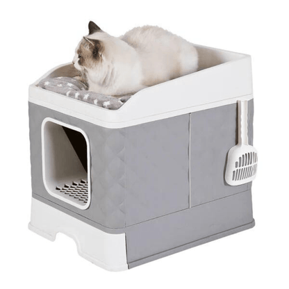 Detachable Top Cat Litter Box with Front Entry and Portable Scoop DrawerCat Litter BoxBravo Pets