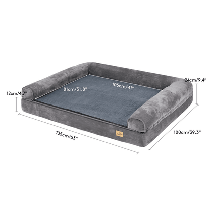 Extra Large Dog Bed with Waterproof Cover and BolsterDog BedBravo Pets