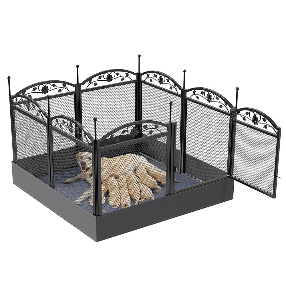 Detachable Dog Playpen Fence Puppy Kennel Cage with Waterproof Fertility PadPet EnclosureBravo Pets