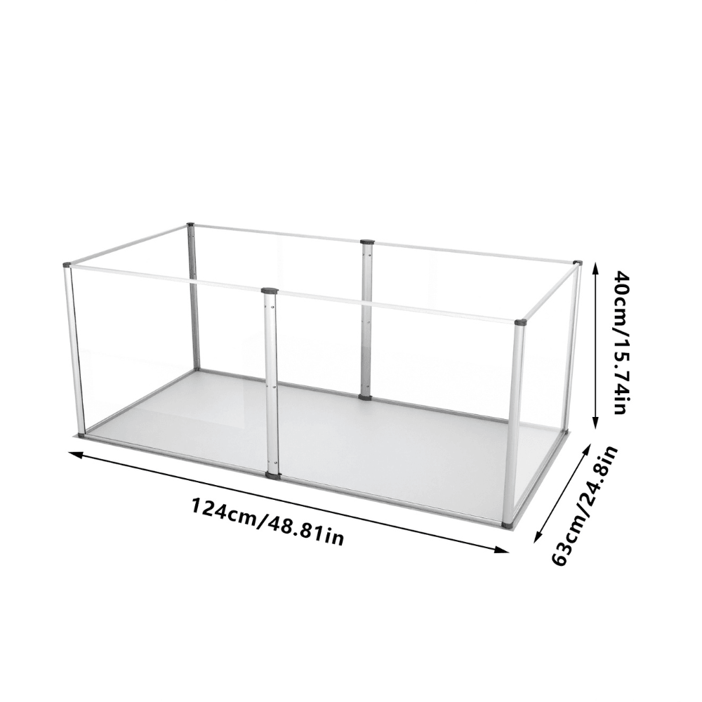6 Panels Acrylic Pet Dog Playpen Puppy Crate Kennel Fence with Waterproof PadPet EnclosureBravo Pets