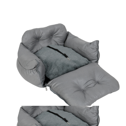 Dog Car Seat with Safety Belt Pet Booster Nest CushionPet Car CarrierBravo Pets