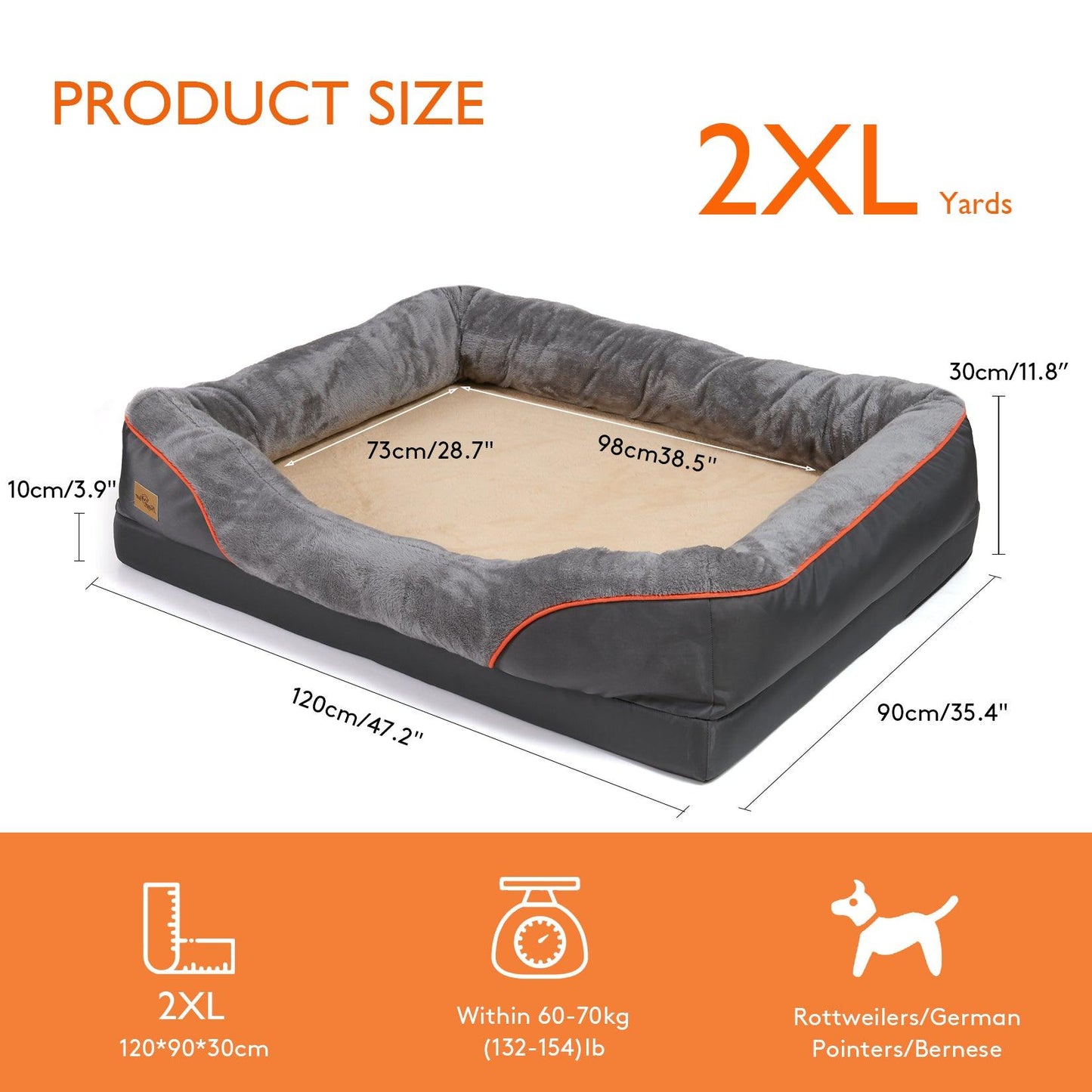 Orthopedic Dog Bed Elevated Cushion Warm Waterproof MattressDog BedBravo Pets