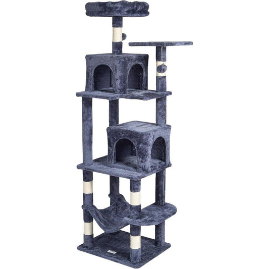 Cat Tower with Two Cat Condos Sisal Scratching PostCat TowerBravo Pets