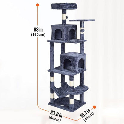 Cat Tower with Two Cat Condos Sisal Scratching PostCat TowerBravo Pets