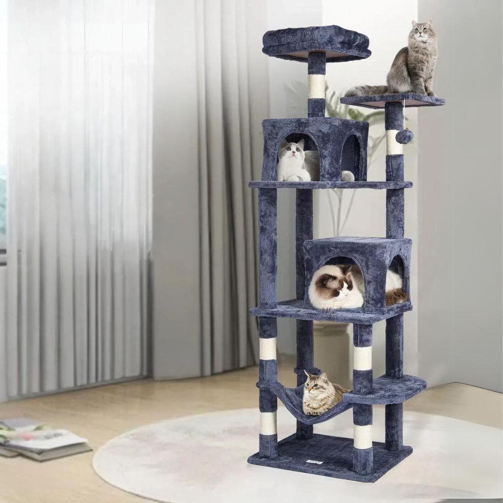 Cat Tower with Two Cat Condos Sisal Scratching PostCat TowerBravo Pets