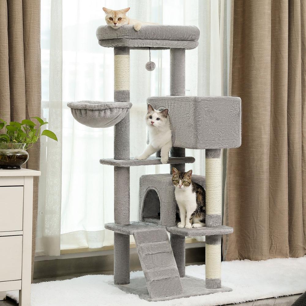 Large Cat Tree Double Condos Tower Sisal Scratching PostsCat TowerBravo Pets