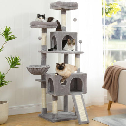 Large Cat Tree Double Condos Tower Sisal Scratching PostsCat TowerBravo Pets