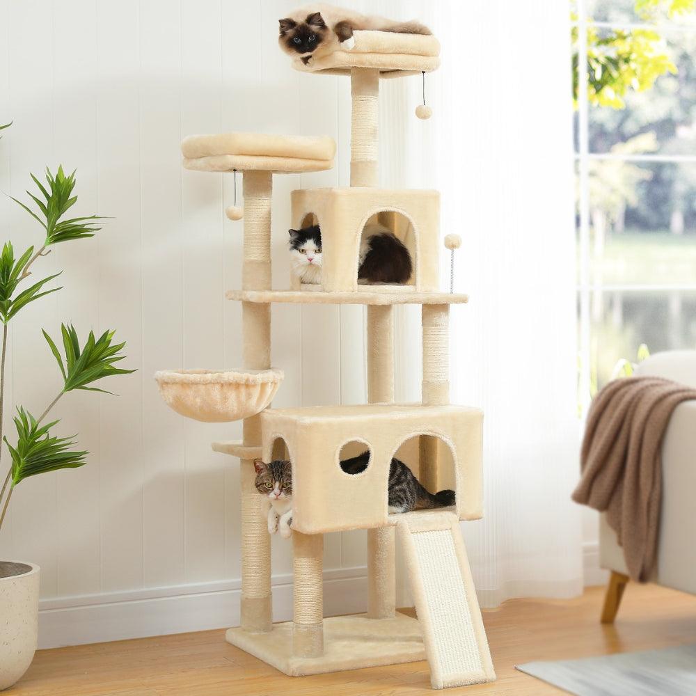 Large Cat Tree Double Condos Tower Sisal Scratching PostsCat TowerBravo Pets