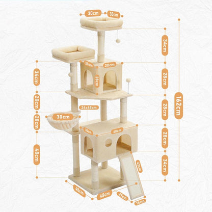 Large Cat Tree Double Condos Tower Sisal Scratching PostsCat TowerBravo Pets