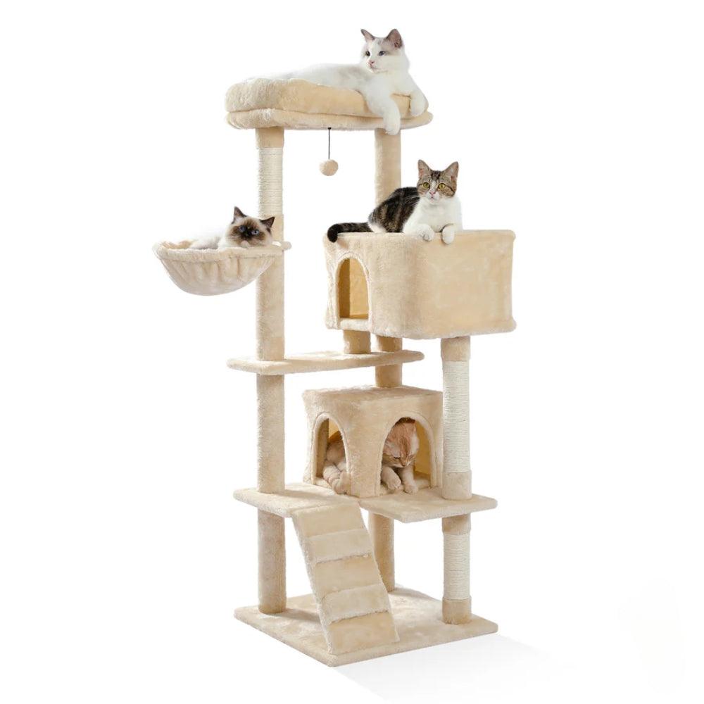 Large Cat Tree Double Condos Tower Sisal Scratching PostsCat TowerBravo Pets