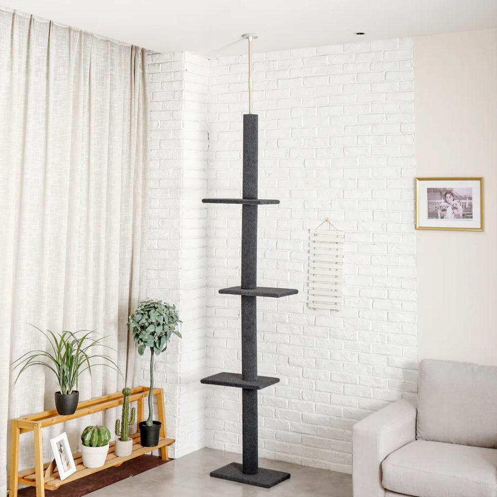 Cat Tree Condo Scratching Post Floor to CeilingCat TowerBravo Pets
