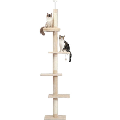 Cat Tree Condo Scratching Post Floor to CeilingCat TowerBravo Pets