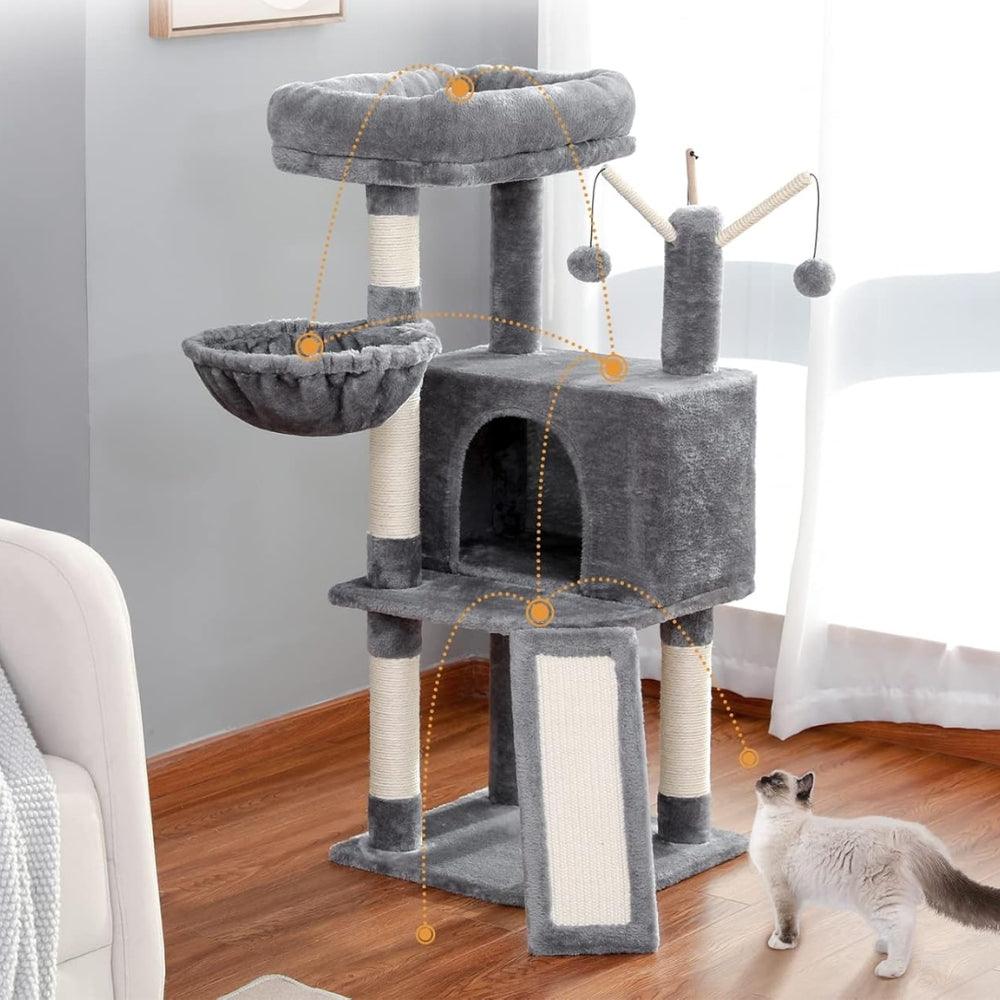 Multi - Level Cat Tree Tower with Large Condo, Hammock, Cat Scratching PostsCat TowerBravo Pets