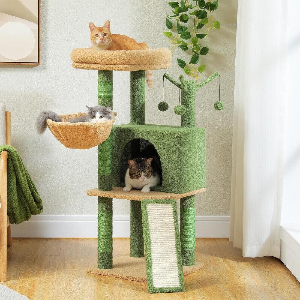 Multi - Level Cat Tree Tower with Large Condo, Hammock, Cat Scratching PostsCat TowerBravo Pets