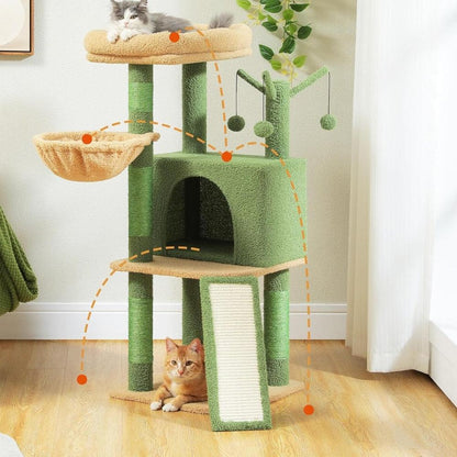 Multi - Level Cat Tree Tower with Large Condo, Hammock, Cat Scratching PostsCat TowerBravo Pets