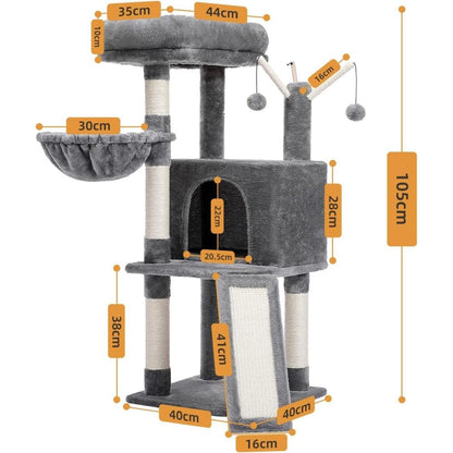 Multi - Level Cat Tree Tower with Large Condo, Hammock, Cat Scratching PostsCat TowerBravo Pets