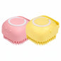 Dog Bathing Brush Pet Massage Brush Shampoo Dispenser Soft Silicone BrushDog GroomingBravo Pets