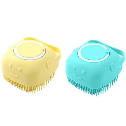 Dog Bathing Brush Pet Massage Brush Shampoo Dispenser Soft Silicone BrushDog GroomingBravo Pets