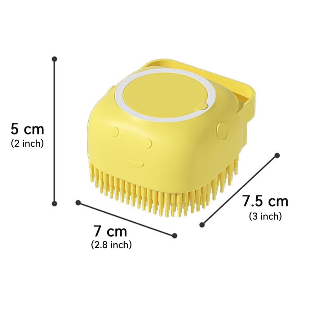 Dog Bathing Brush Pet Massage Brush Shampoo Dispenser Soft Silicone BrushDog GroomingBravo Pets