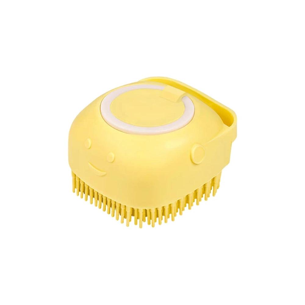 Dog Bathing Brush Pet Massage Brush Shampoo Dispenser Soft Silicone BrushDog GroomingBravo Pets