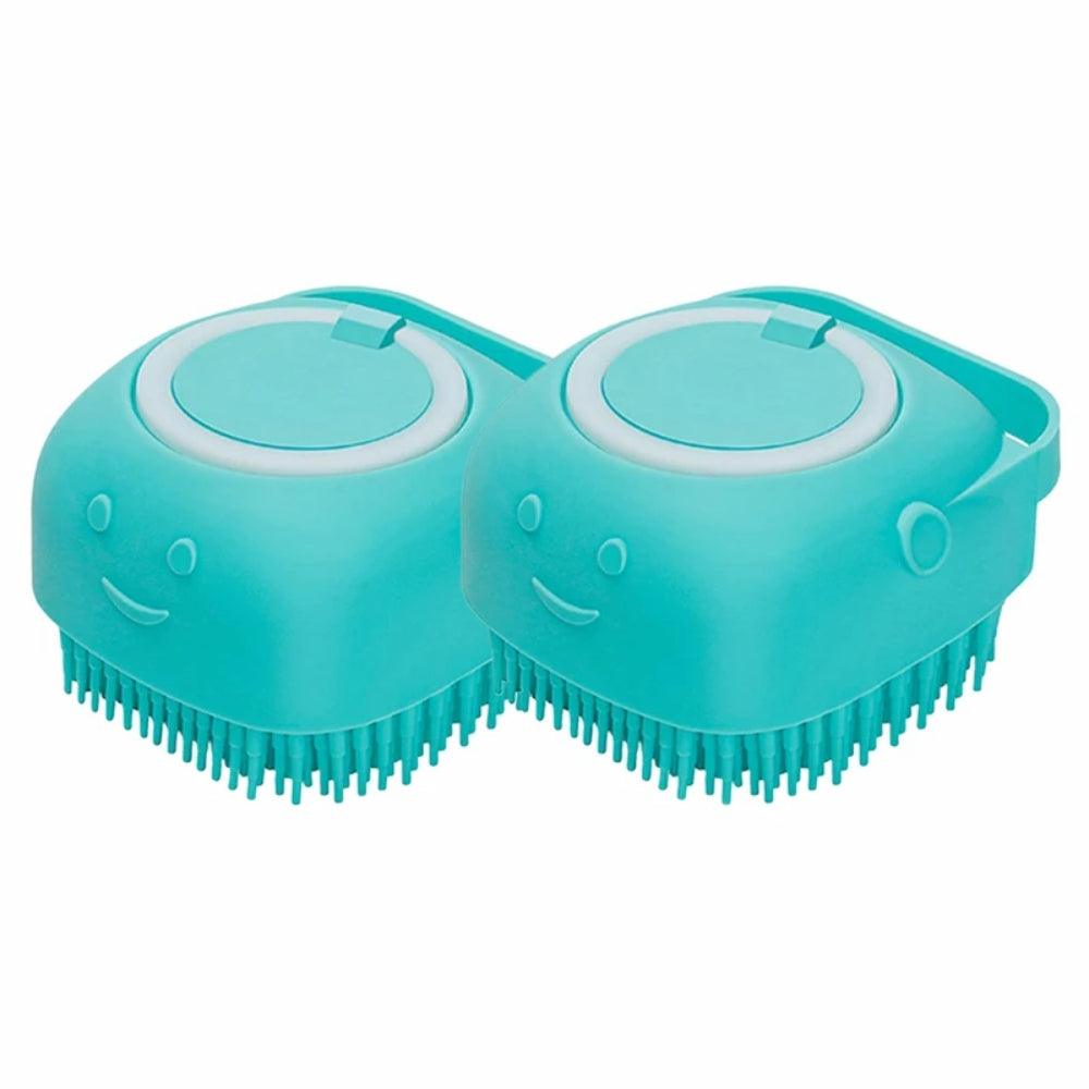 Dog Bathing Brush Pet Massage Brush Shampoo Dispenser Soft Silicone BrushDog GroomingBravo Pets