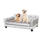 Pet Dog Couch Bed Deluxe Dutch Velvet Upholstered Sofa Bed Removable CushionDog BedBravo Pets