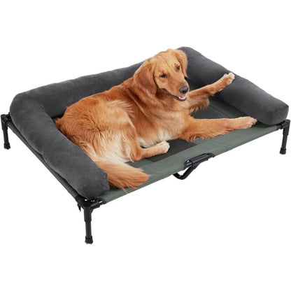 Elevated Dog Bed with Detachable Plush Bolster CoolingDog BedBravo Pets