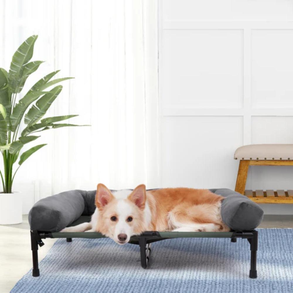 Elevated Dog Bed with Detachable Plush Bolster CoolingDog BedBravo Pets