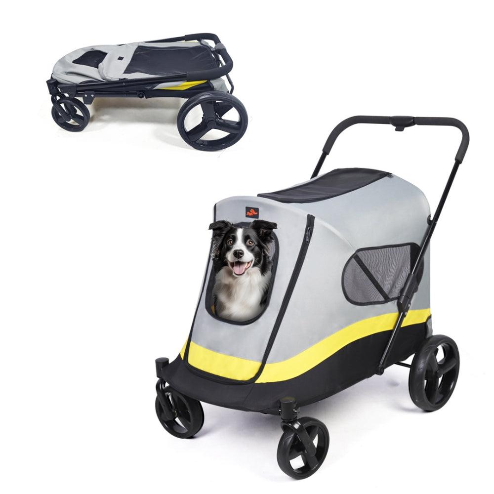 Portable Foldable Dog Stroller with 4 Heavy Universal Wheels Pet Travel StrollerPet StrollerBravo Pets