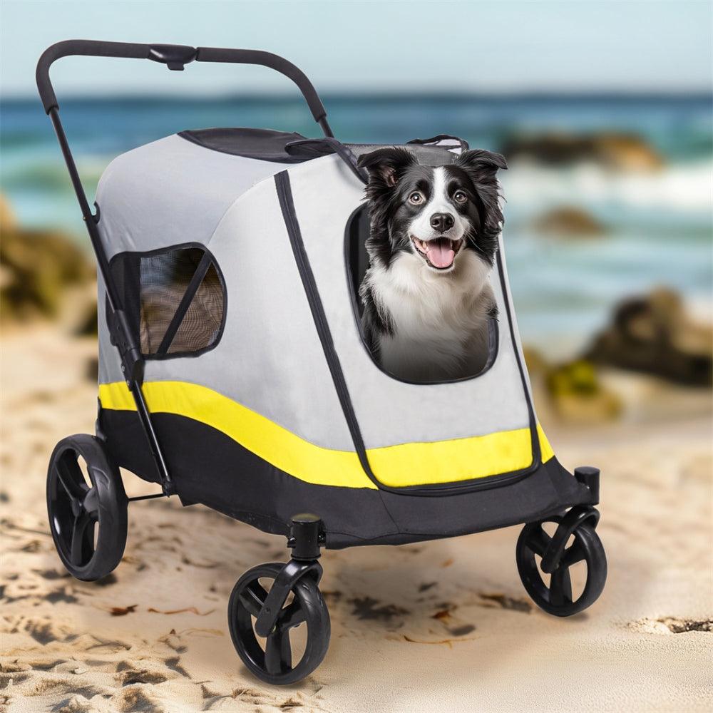 Portable Foldable Dog Stroller with 4 Heavy Universal Wheels Pet Travel StrollerPet StrollerBravo Pets