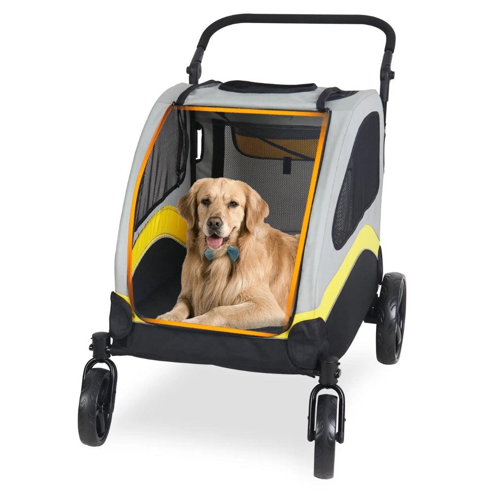 Portable Dog Stroller 4 Wheels for Large Dogs Foldable Pet Cat Travel Carriage StrollerPet StrollerBravo Pets