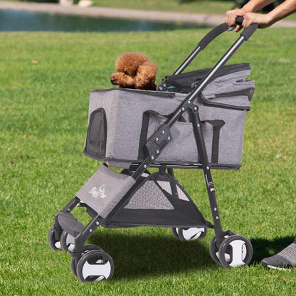 Pet Stroller with Rain Cover Dog Cat Pushchair Trolley Detachable Carrier FoldingPet StrollerBravo Pets