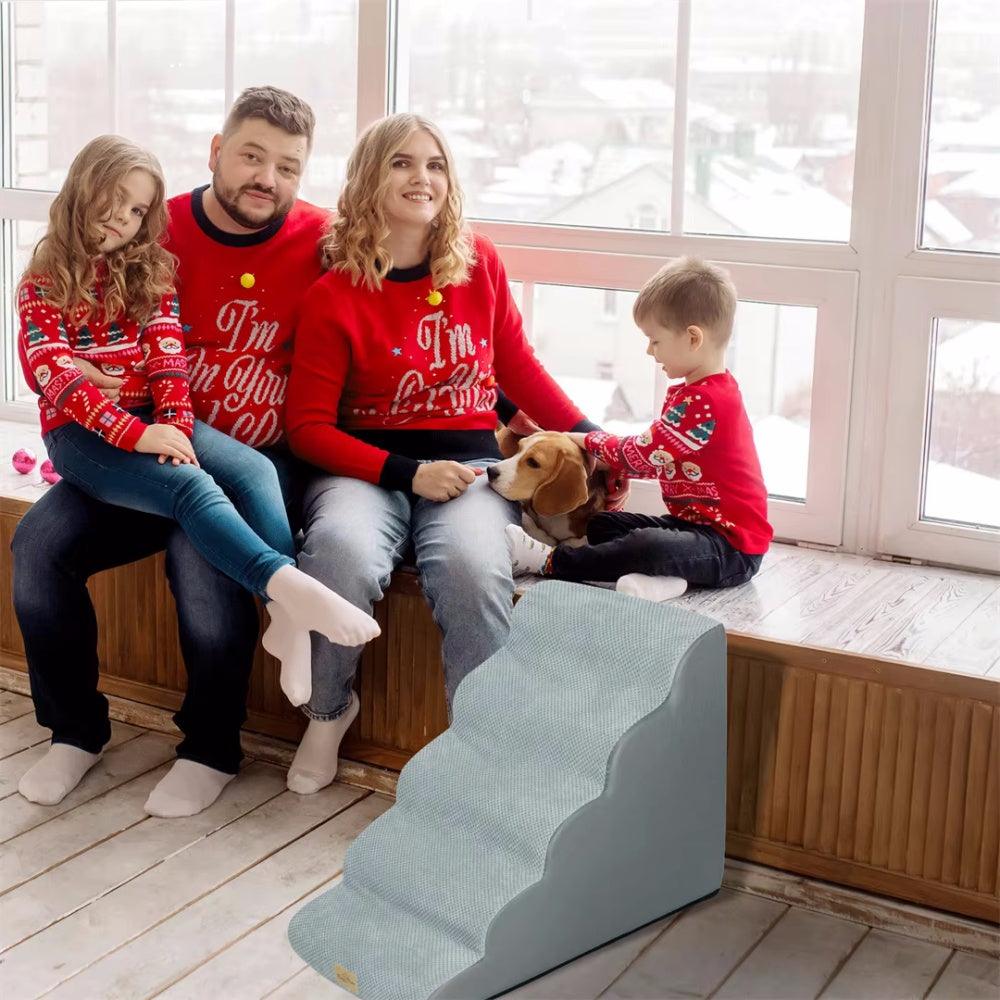 4 - Tier Foam Dog Steps Pet Stairs Ramp for Beds and CouchesPet StepsBravo Pets