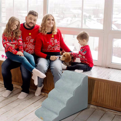 4 - Tier Foam Dog Steps Pet Stairs Ramp for Beds and CouchesPet StepsBravo Pets